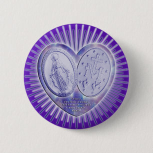 medaille miraculeuse / Wunderbare Medaille   lila Button