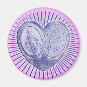 medaille miraculeuse / Wunderbare Medaille   pink Magnet