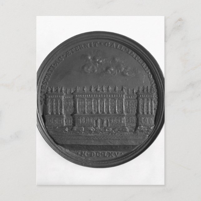 Medaille mit Berninis Design für den Louvre Postkarte (Vorderseite)