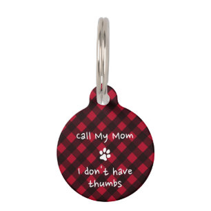 Médaille Personnalisée Drôle Rouge Plaid Buffalo C