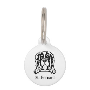 Médaille personnalisée pour chien St. Bernard avec