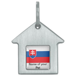 Médaille pour animal avec le drapeau de la Slovaqu