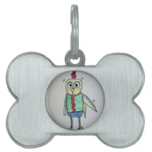 Médaille pour animal de compagnie encadré de poule