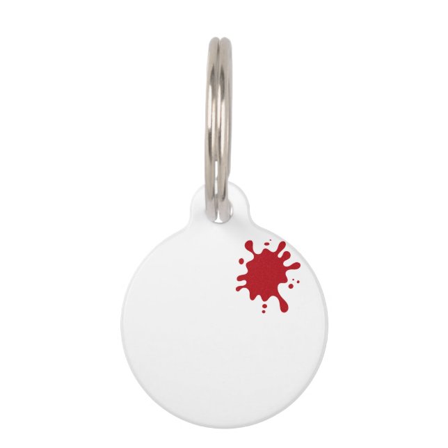 Médaille pour animal de compagnie ronde Splash Rou (Devant)