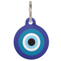 Médaille pour animaux à l'œil maléfique bleu