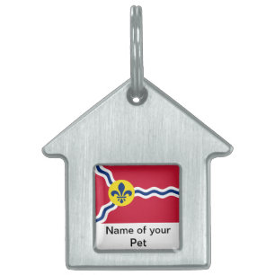Médaille pour animaux avec le drapeau de St. Louis