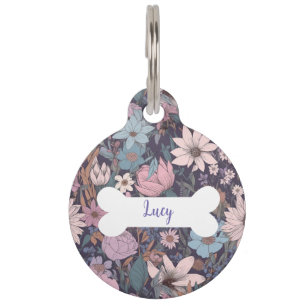 Médaille pour animaux de compagnie ronde à motif d