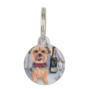 Médaille ronde pour animaux avec Yorkie