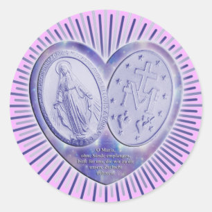 Medaille rosa runder aufkleber