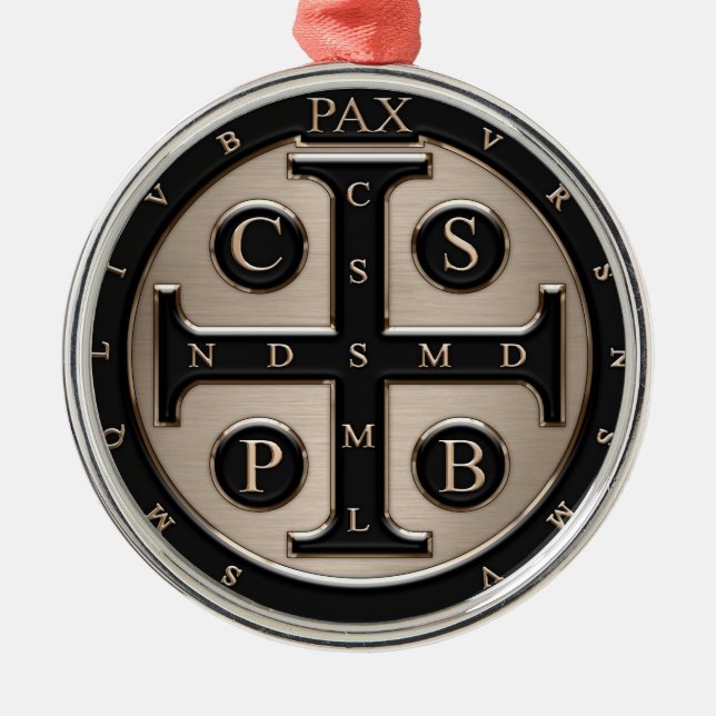Medaille St. Benedict Ornament Aus Metall (Vorne)