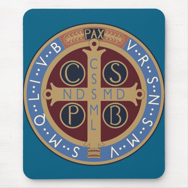 Medaille von Saint-Benedikt Mousepad (Vorne)