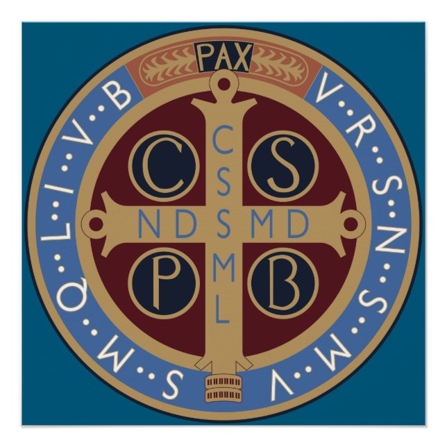 Medaille von Saint-Benedikt Poster (Vorderseite)