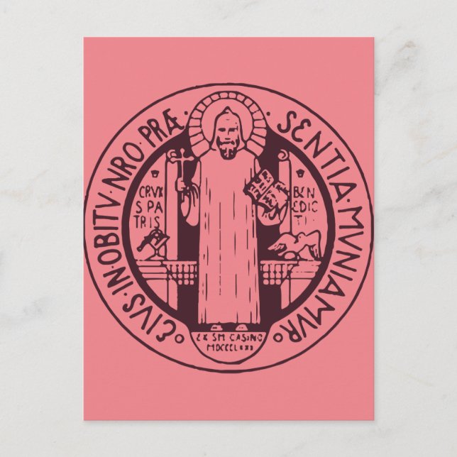 Medaille von Saint-Benedikt Postkarte (Vorderseite)