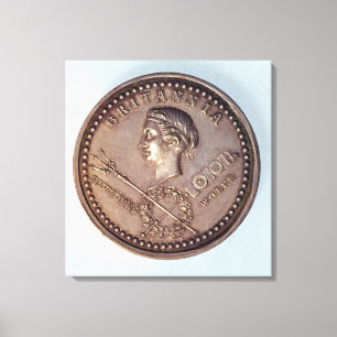 Medaille, welche die britische Gefangennahme von Leinwanddruck