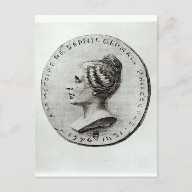 Medaille zur Darstellung von Sophie Germain Postkarte (Vorderseite)