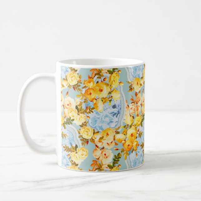 Medaillen und Rose Kaffeetasse (Links)