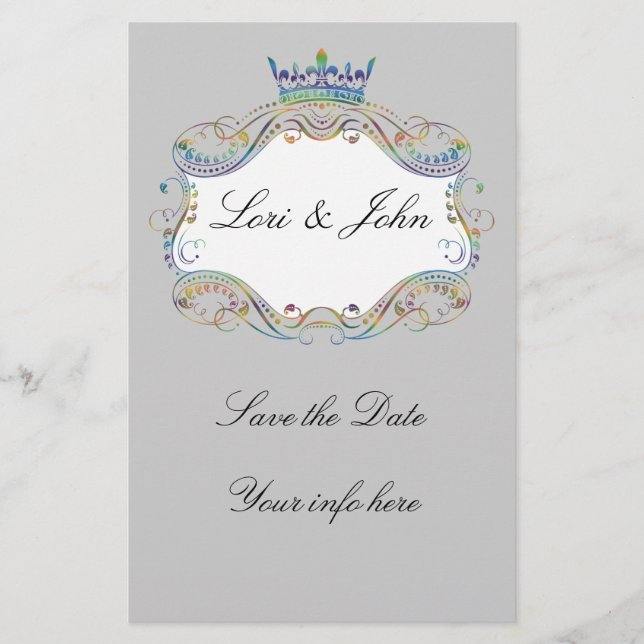 Médaillon avec Faire-part de prospectus de la Cour (Devant)