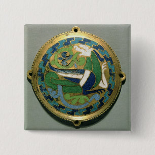 Medaillon, das einen Drachen, Franzosen, von Button