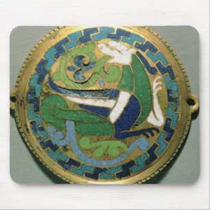 Medaillon, das einen Drachen, Franzosen, von Mousepad