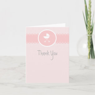 Médaillon de transport de bébé rose Merci Note