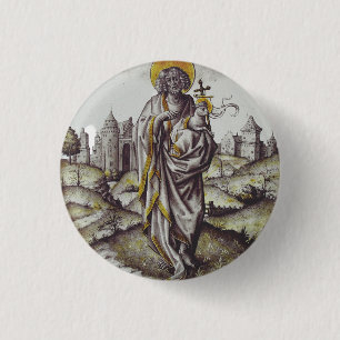 Medaillon mit Johannes dem Täufer Button