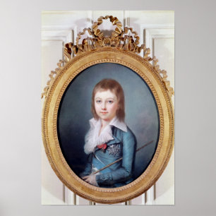 Medaillon-Porträt von Louis-Charles Poster