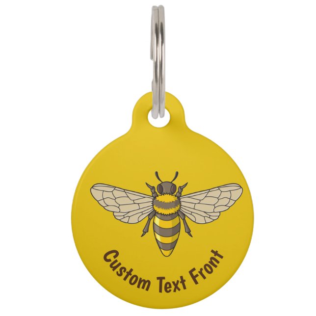 Médaillon Pour Animaux abeille (Devant)