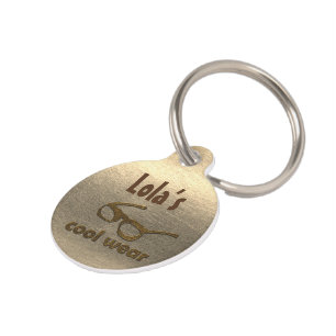 Médaillon Pour Animaux Ajouter un nom Cool porter brillant look
