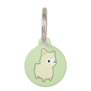 Médaillon Pour Animaux Alpaga de Kawaii