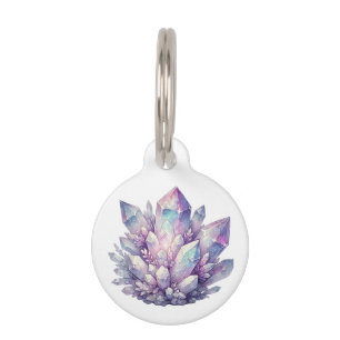 Médaillon Pour Animaux Amas de quartz pastel