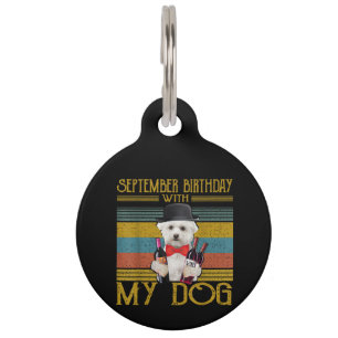 Médaillon Pour Animaux Amoureux des chiens   Anniversaire de septembre av