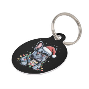 Médaillon Pour Animaux Amoureux du Bouledogue Français Frenchie Chapeau d