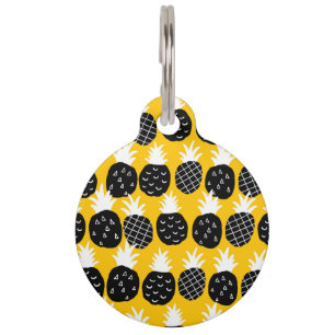 Médaillon Pour Animaux Ananas noir