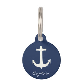Médaillon Pour Animaux Ancre funky Capitaine Sea Ocean Sailing