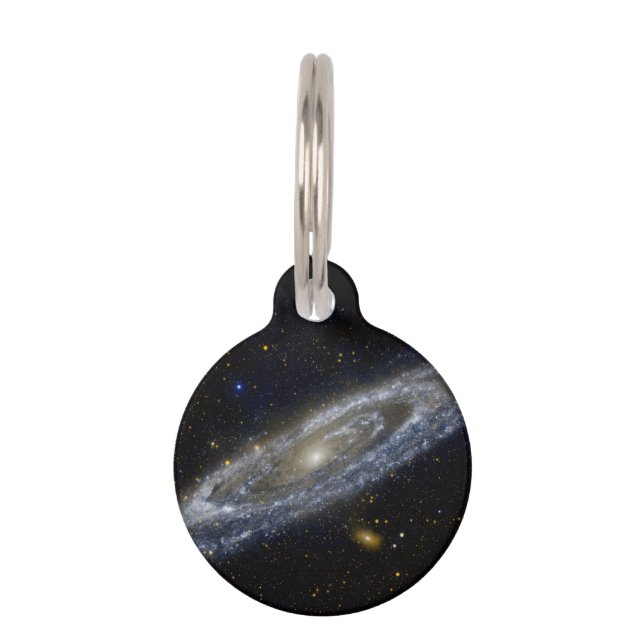 Médaillon Pour Animaux Andromède galaxie laiteuse façon cosmos univers (Devant)