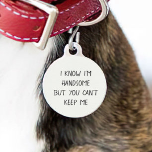 Médaillon Pour Animaux Animaux de compagnie Chien Chat Drôle Humour ID Pe
