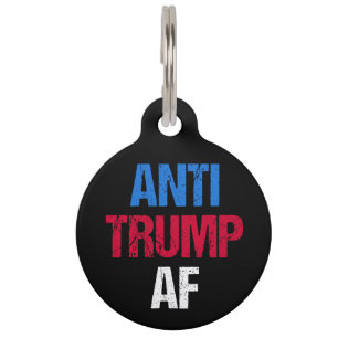 Médaillon Pour Animaux Anti-Trump AF I