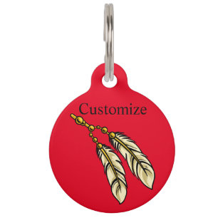 Médaillon Pour Animaux Apache Feathers Thunder_Cove