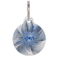 Aquarelle gris bleu Abstrait Fractal Art Flower