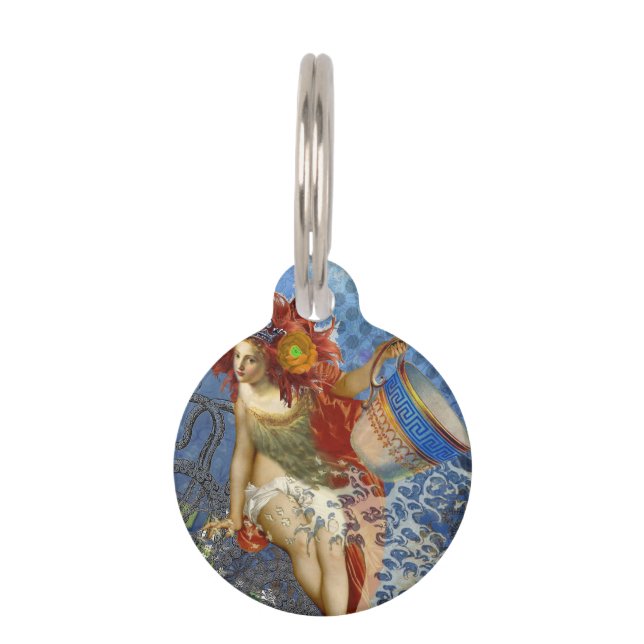 Médaillon Pour Animaux Aquarius Mermaid Bleu gothique (Devant)