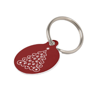 Médaillon Pour Animaux Arbre de Noël Xmas Hiver Joyeux Vacances Lumineux 