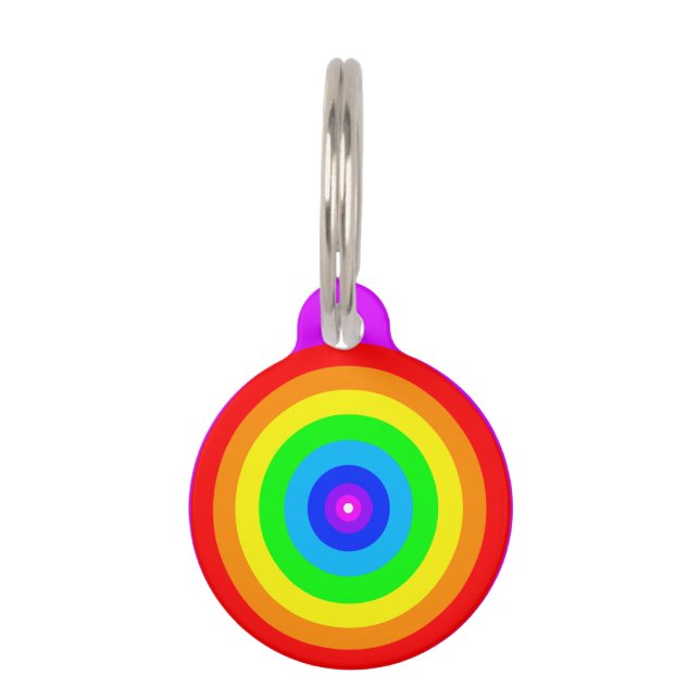 Médaillon Pour Animaux Arc en ciel Conception-40686 (Devant)