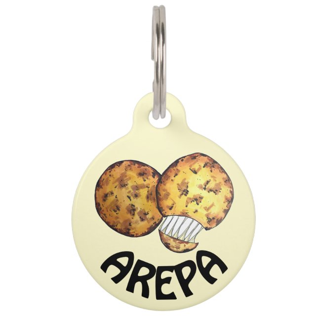 Médaillon Pour Animaux Arepas Sud-Américain Vénézuélien Colombien (Devant)