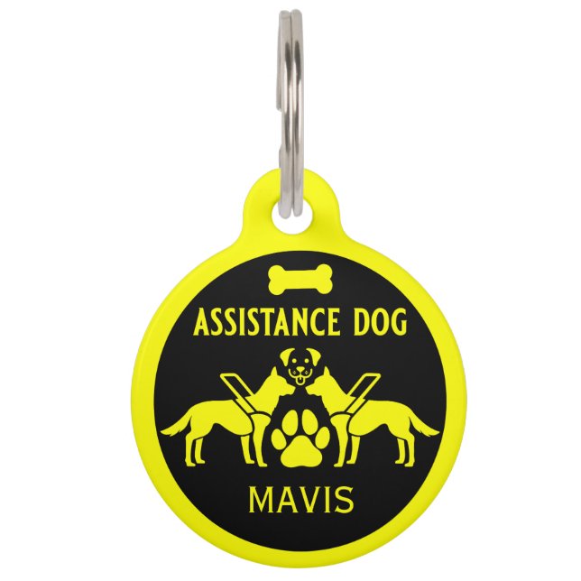 Médaillon Pour Animaux Assistance Dons de chien (Devant)