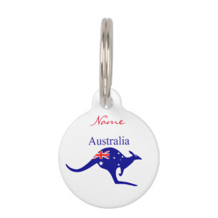 Médaillon Pour Animaux Australie : Drapeau Kangaroo Thunder_Cove