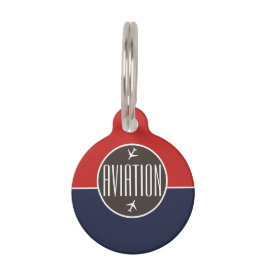 Médaillon Pour Animaux Avion de piste funky Avion Pilote Vol