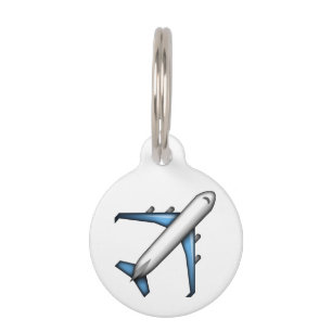 Médaillon Pour Animaux Avion - Emoji