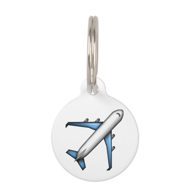 Médaillon Pour Animaux Avion - Emoji (Dos)