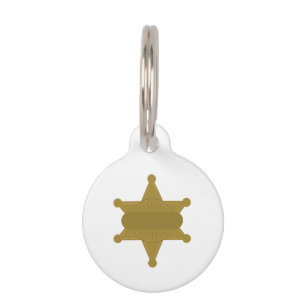 Médaillon Pour Animaux Badge Sheriff