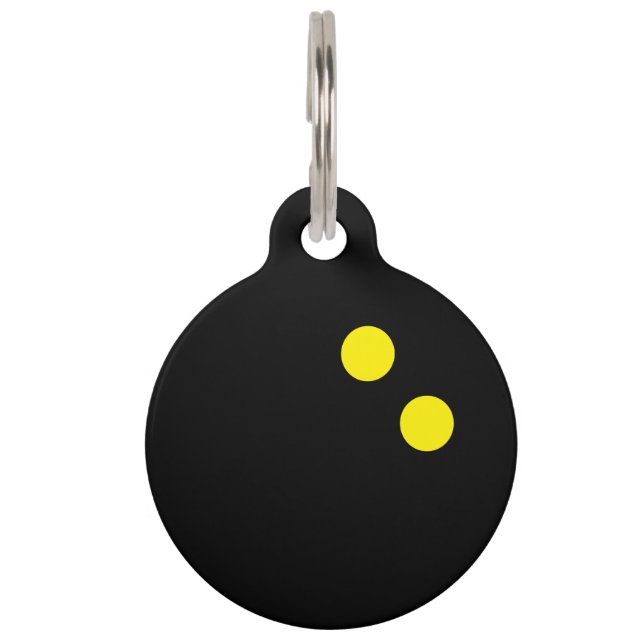Médaillon Pour Animaux Bal de squash balise d'identification de animal po (Devant)
